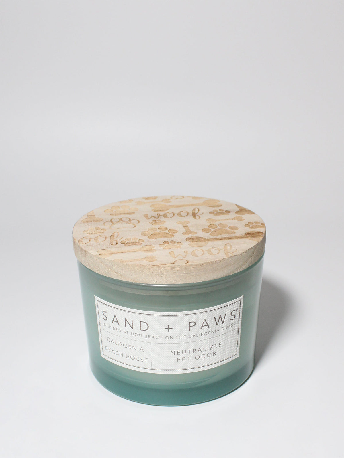 Hand-Poured Premium Cozy Sand + Paws California Beach House 12 oz scented candle