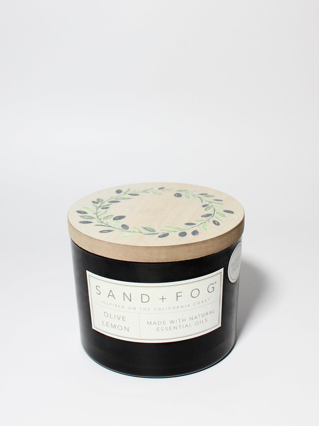 Hand-Poured Premium Cozy Olive Lemon 12 oz scented candle