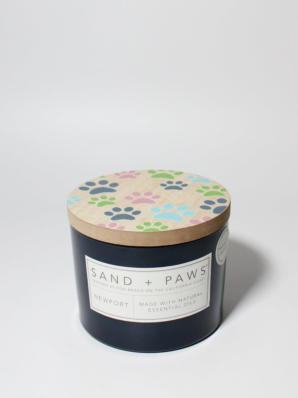 Hand-Poured Premium Cozy Sand + Paws Newport 12 oz scented candle