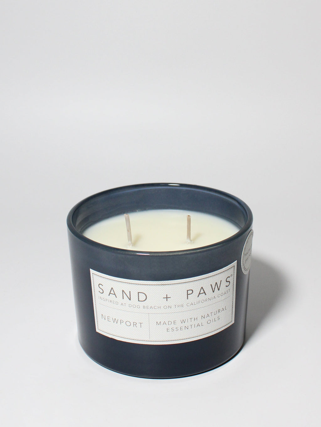 Hand-Poured Premium Cozy Sand + Paws Newport 12 oz scented candle
