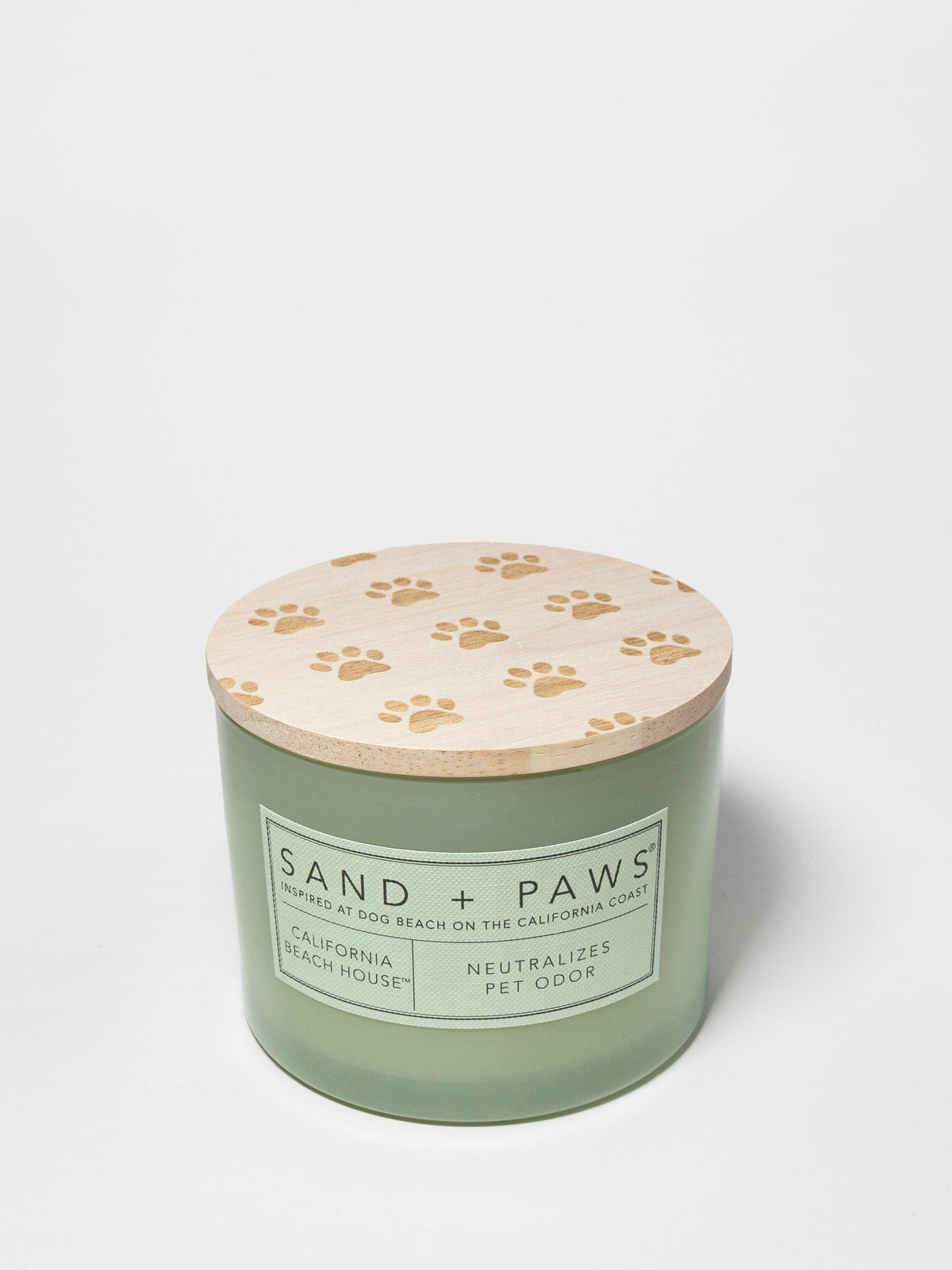Hand-Poured Premium Cozy Sand + Paws California Beach House 12 oz scented candle
