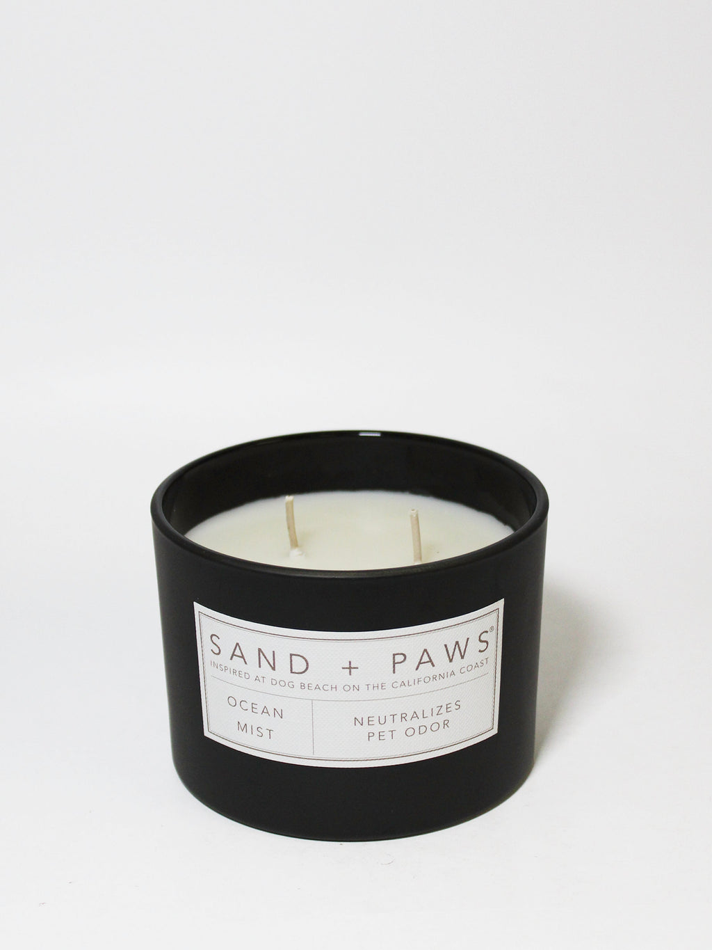 Hand-Poured Premium Cozy Sand + Paws Ocean Mist 12 oz scented candle