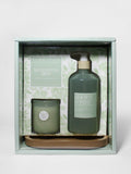 Artisanal Decorative Gentle Eucalyptus Mint Hand Soap & Candle Set