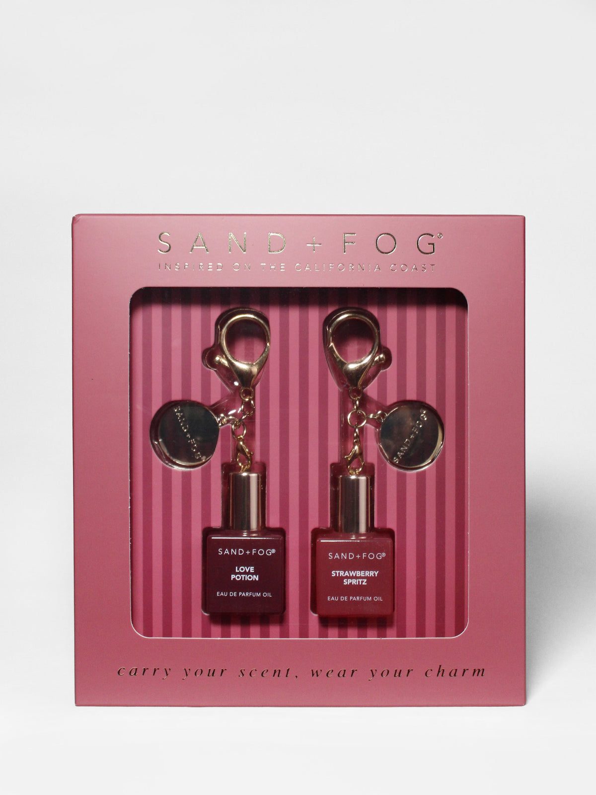 Artisanal Luxury Signature Bag Charm Perfume Oil Rollerball Set - Love Potion + Strawberry Spritz