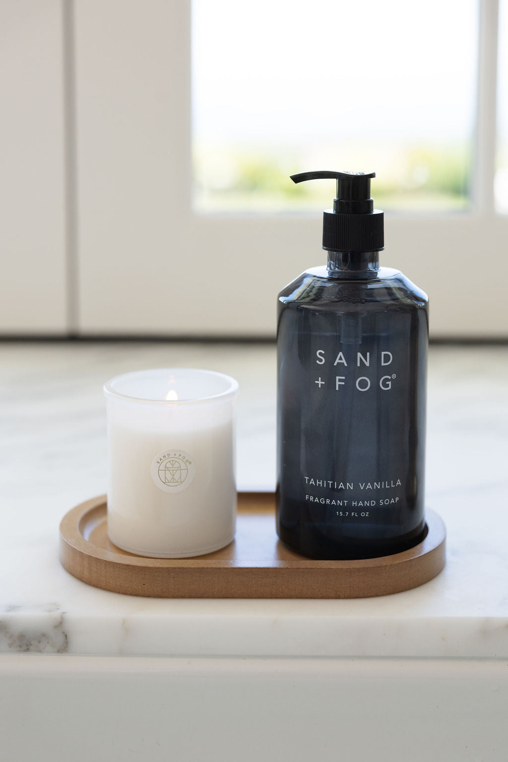 Artisanal Decorative Gentle Tahitian Vanilla Hand Soap & Candle Set