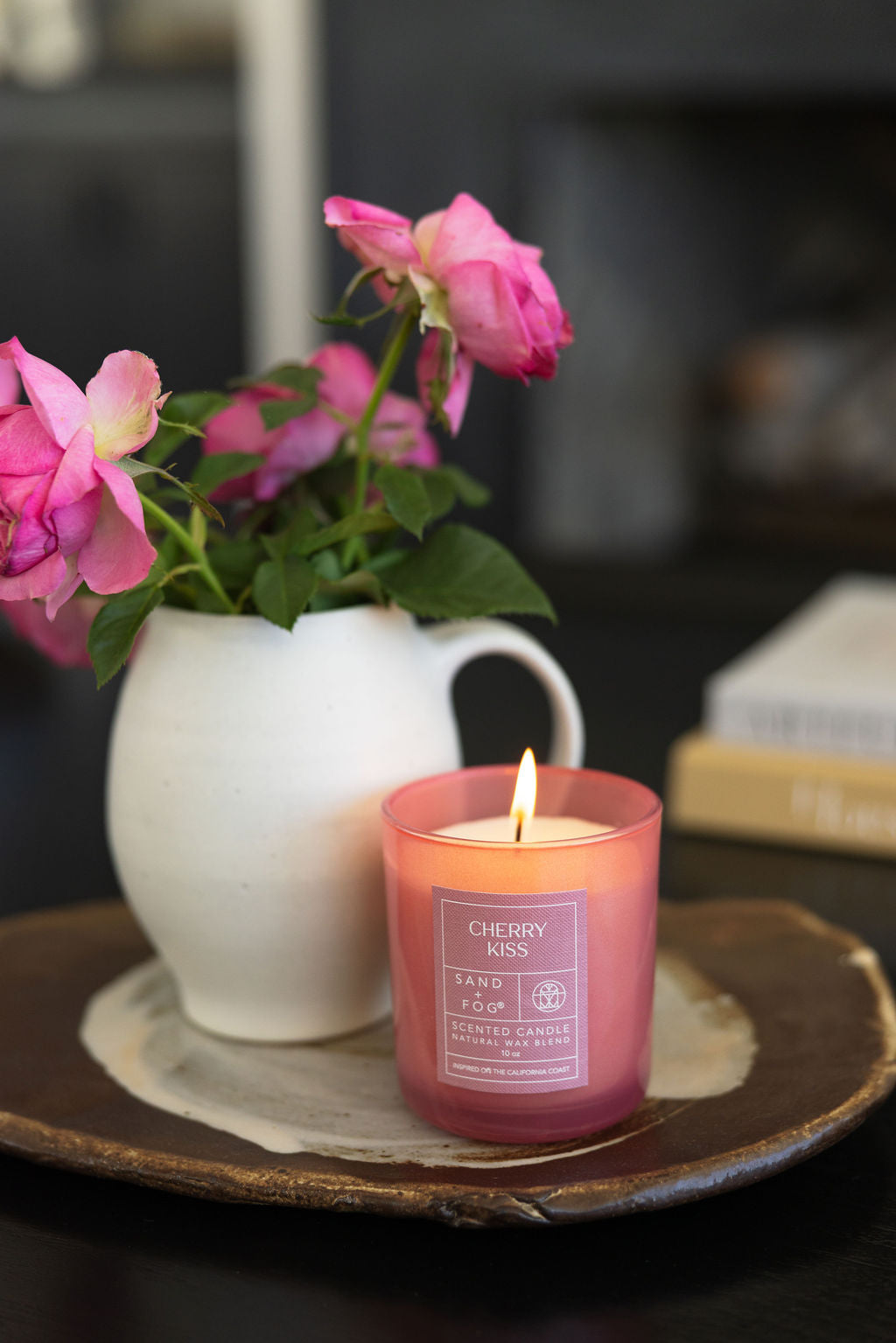 Hand-Poured Premium Cozy Cherry Kiss 10 oz scented candle