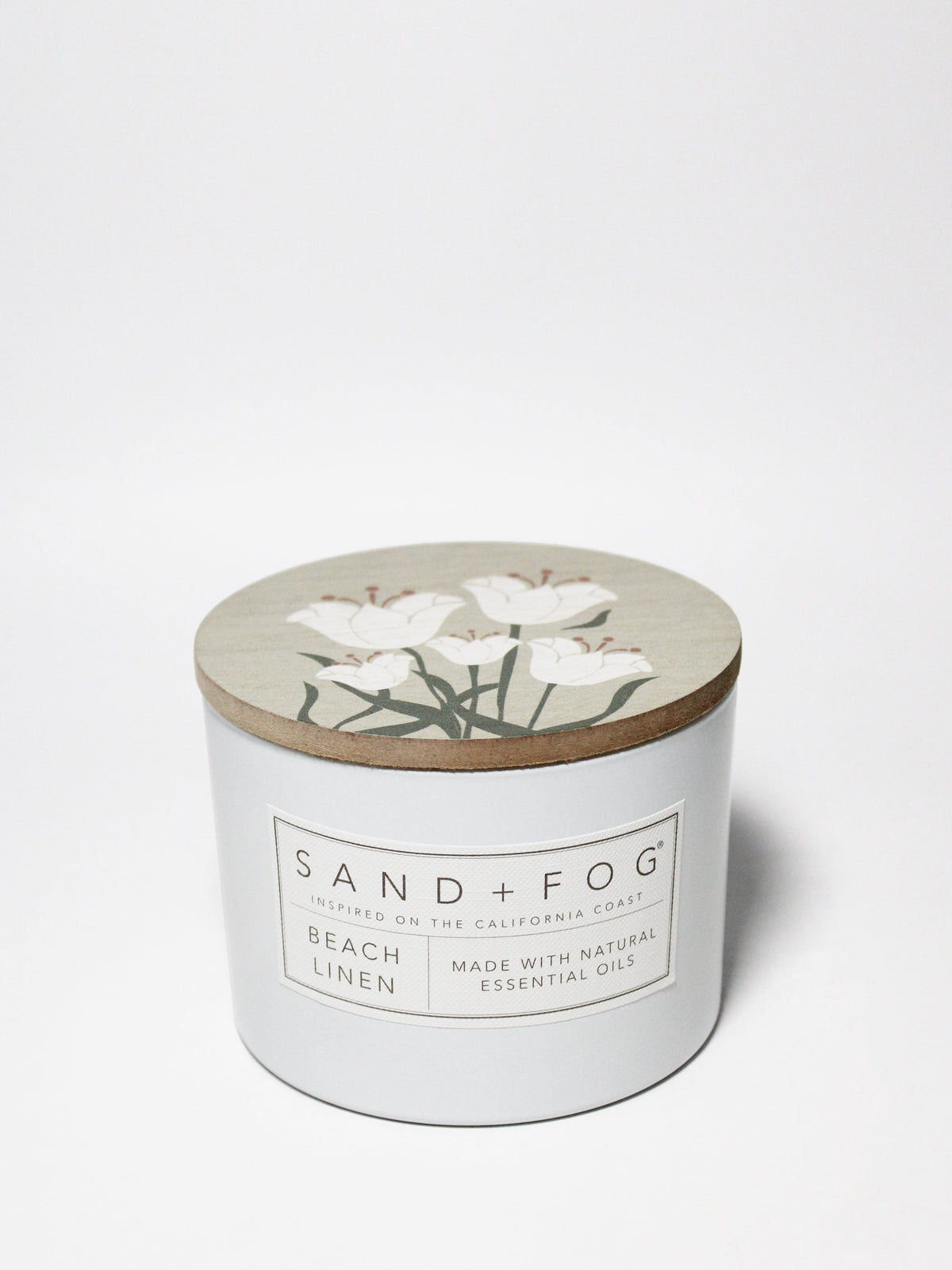 Hand-Poured Premium Cozy Beach Linen 12 oz scented candle