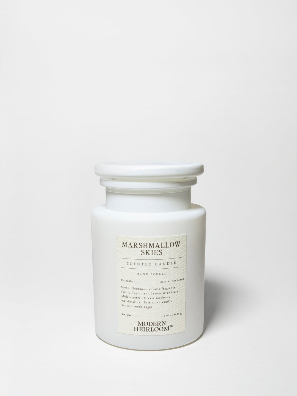 Hand-Poured Premium Cozy Marshmallow Skies 12 oz scented candle