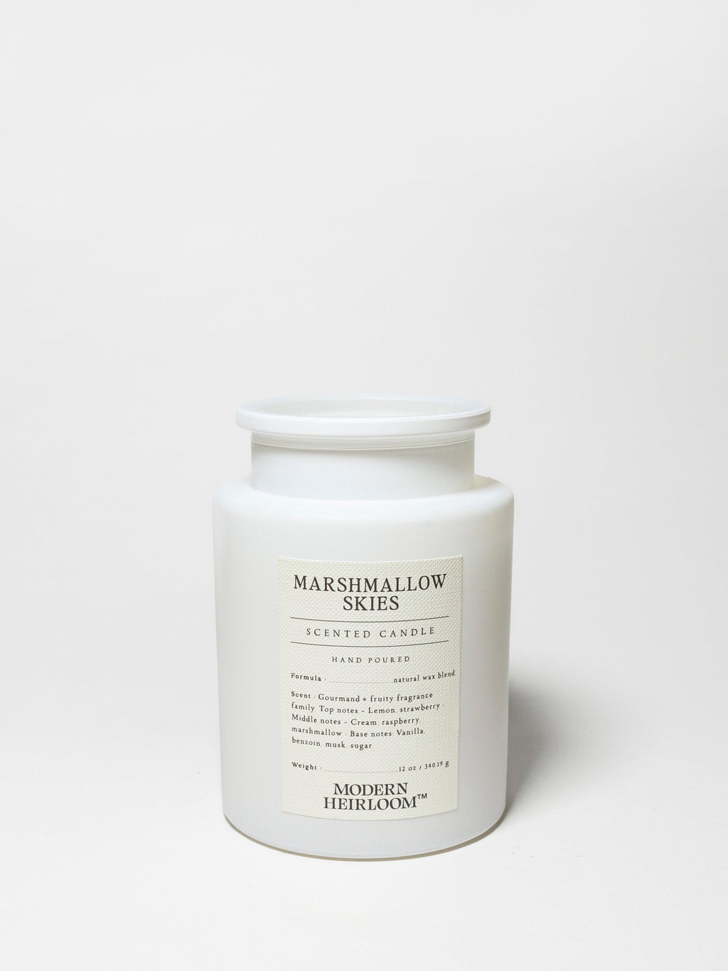 Hand-Poured Premium Cozy Marshmallow Skies 12 oz scented candle