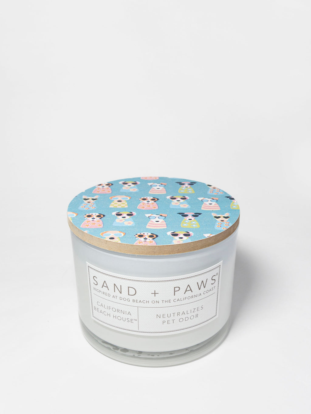 Hand-Poured Premium Cozy Sand + Paws California Beach House 12 oz scented candle