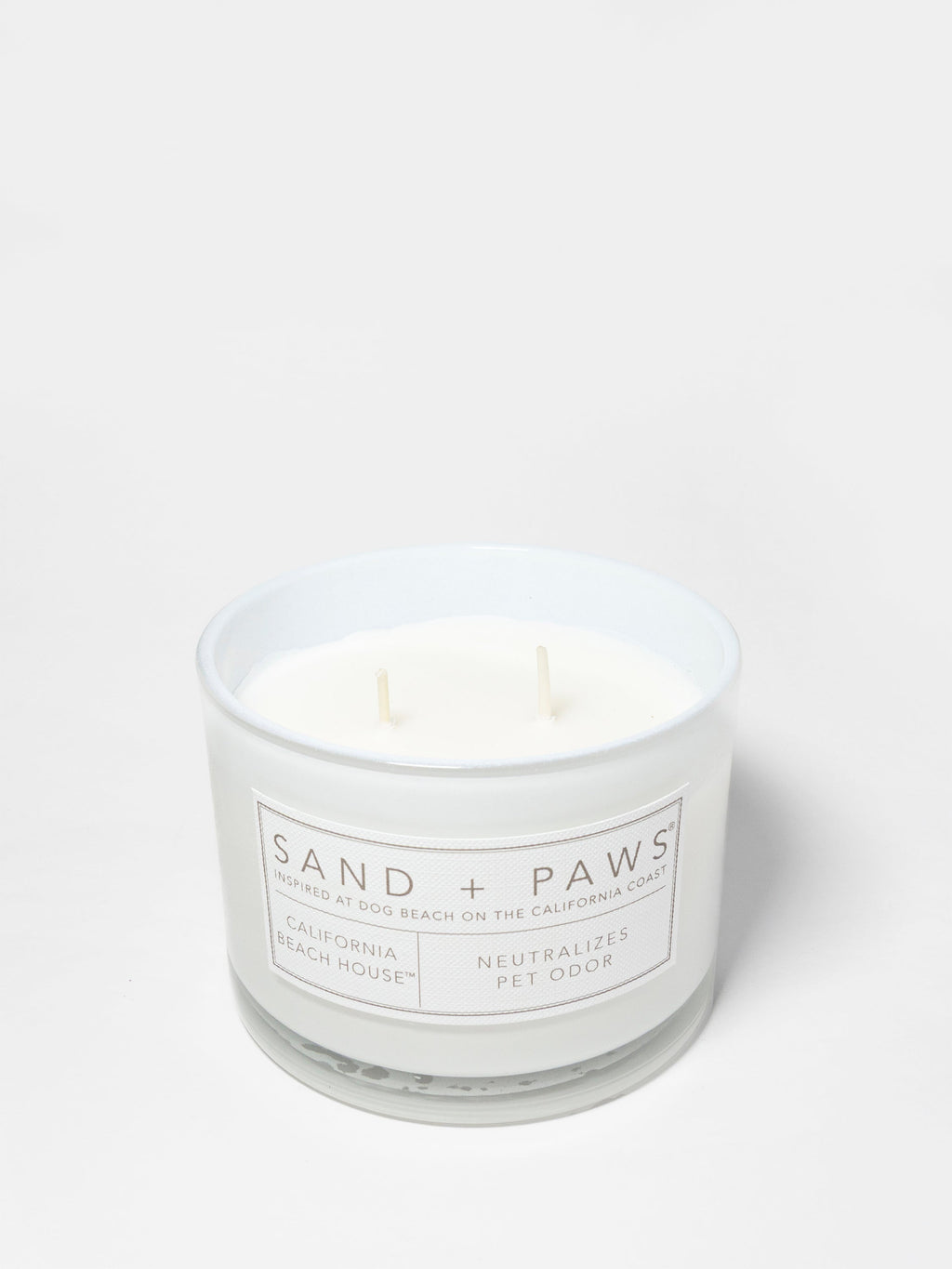 Hand-Poured Premium Cozy Sand + Paws California Beach House 12 oz scented candle