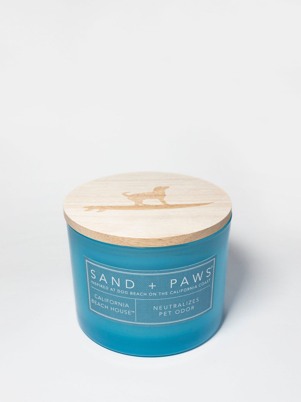 Hand-Poured Premium Cozy Sand + Paws California Beach House 12 oz scented candle