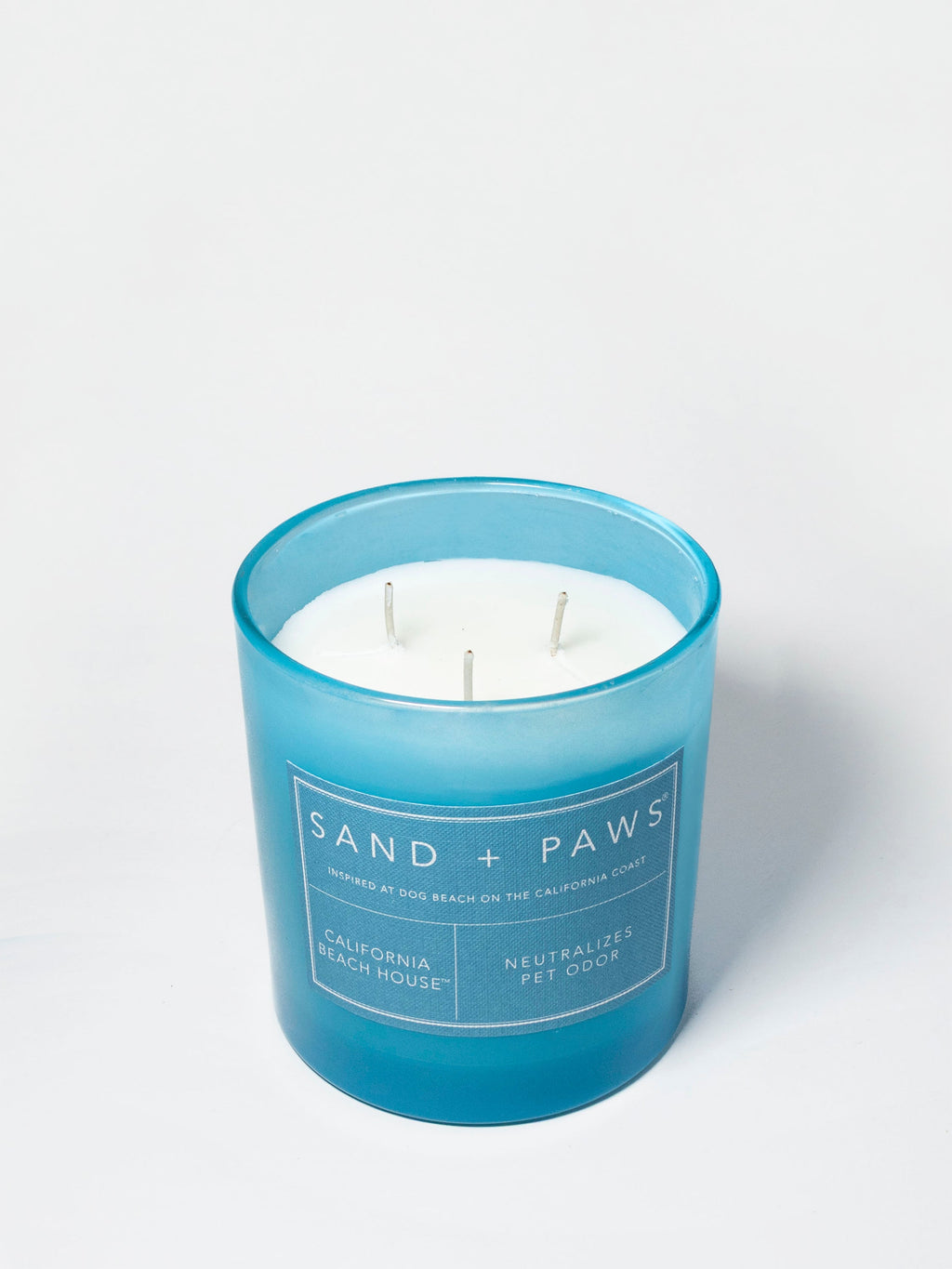 Hand-Poured Premium Cozy Sand + Paws California Beach House 21 oz scented candle