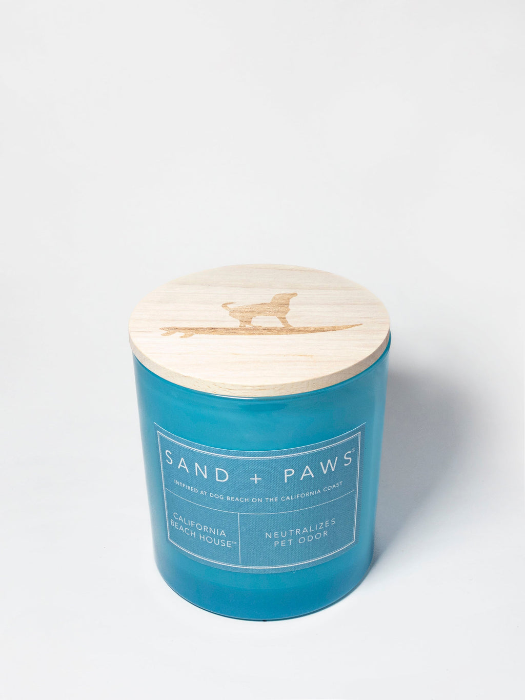 Hand-Poured Premium Cozy Sand + Paws California Beach House 21 oz scented candle