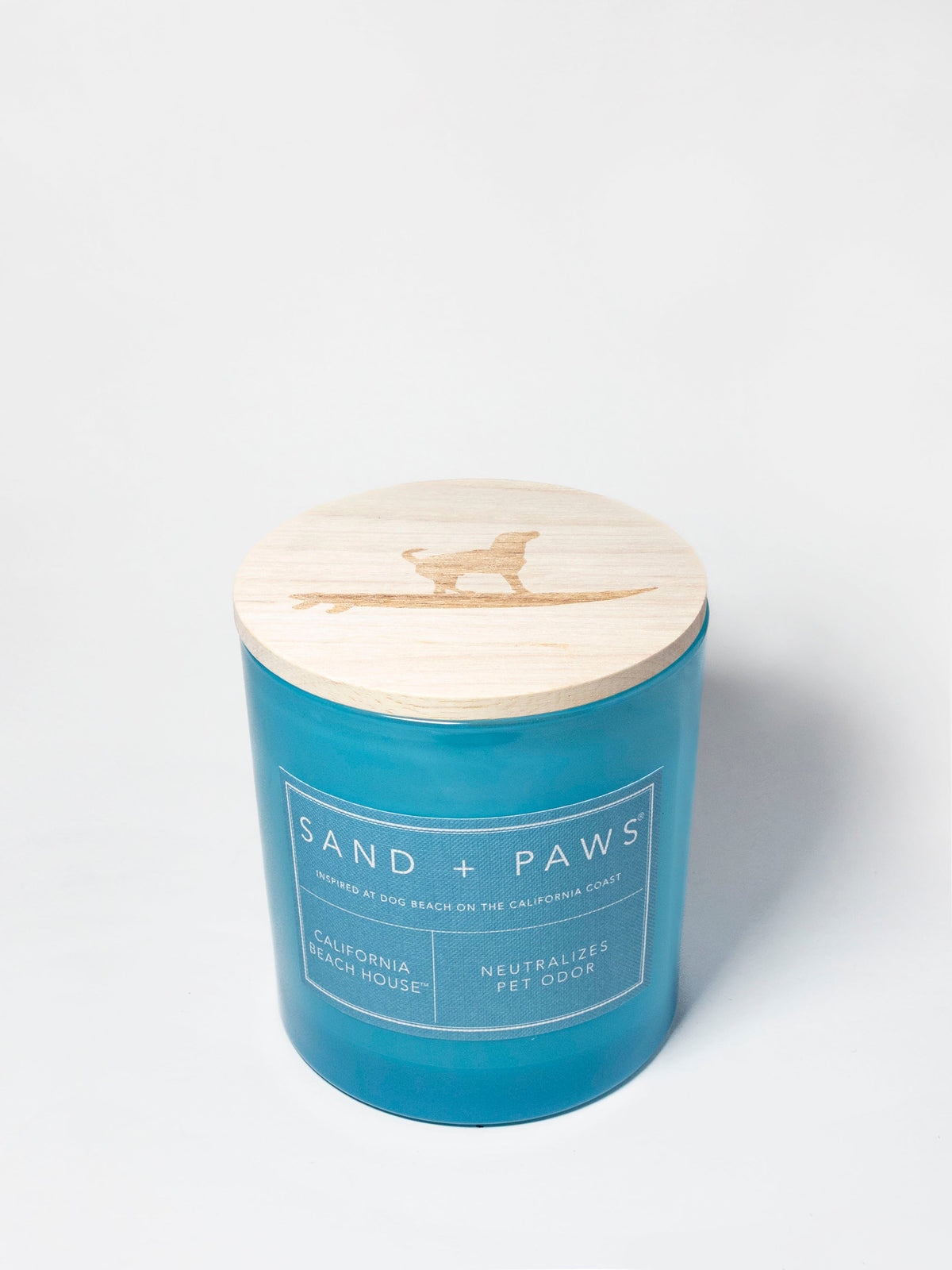 Hand-Poured Premium Cozy Sand + Paws California Beach House 21 oz scented candle