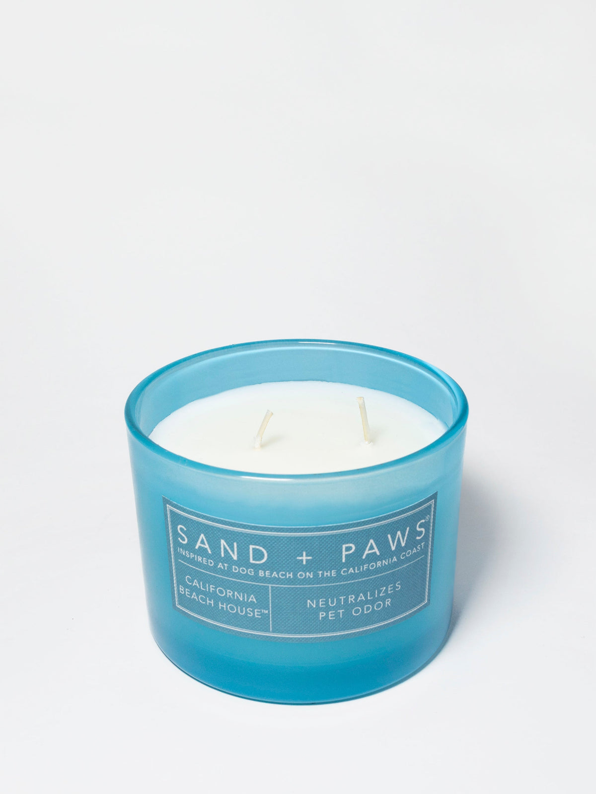 Hand-Poured Premium Cozy Sand + Paws California Beach House 12 oz scented candle